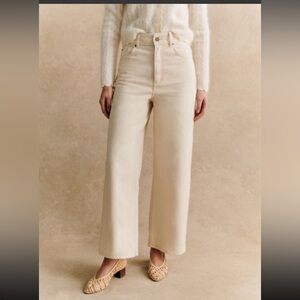 Sezane - Le Crop Jeans - NWOT - Ecru